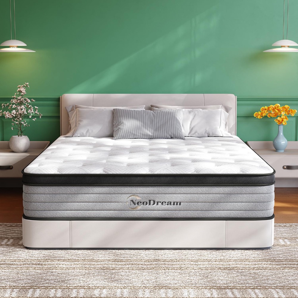 Memory Foam Mattress In A Box Queen - クイーンマットレス、14インチクイーンサイズマットレス（箱入り）、個別ポケットスプリング付きハイブリッドメモリーフォームマットレス、ミディアム