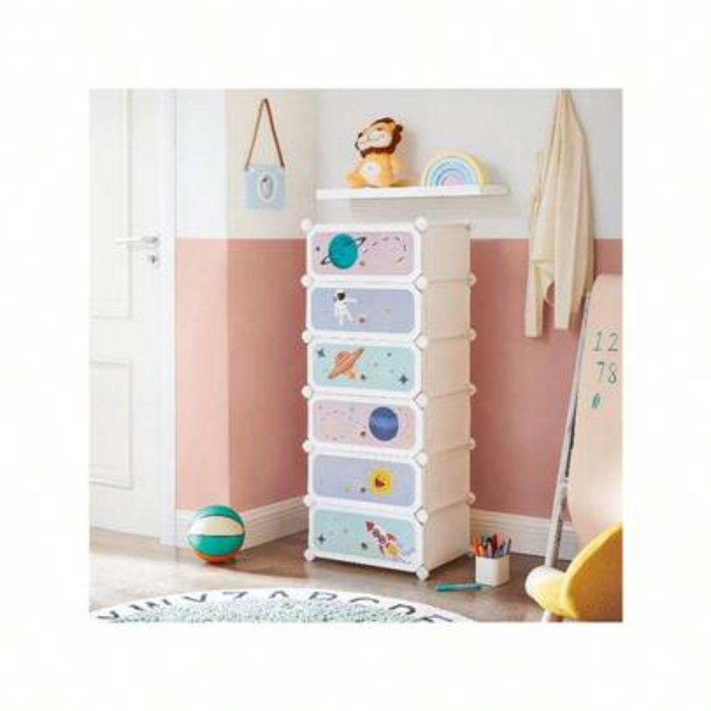 Shoe Rack Cabinet Narrow Entryway - 6段式シューズラック（扉付き）、積み重ね可能な収納キャビネット、靴・本・衣類用オーガナイザー、プラスチック製ワードローブユニット、自立型スリムクローゼットシェルフ、省スペース、玄関・寝室・ホームオフィス用、12.2 x 16.9 x 41.3インチ