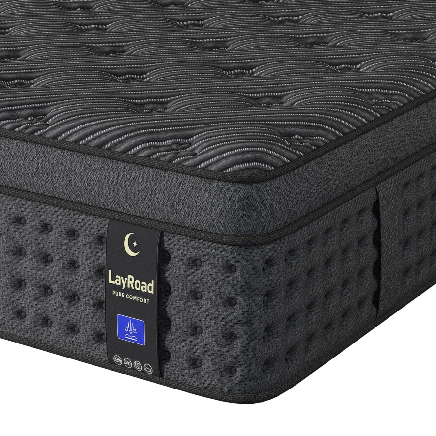 Memory Foam Mattress In A Box Queen - 12/14インチ ポケットスプリング付きメモリーフォームハイブリッドマットレス、ツイン、フル、クイーン、キングサイズ、箱入り、中硬度、サポートと快適性を追求したマットレス、グラスファイバー不使用、家庭の寝室、ホテル、住宅のホールに最適
