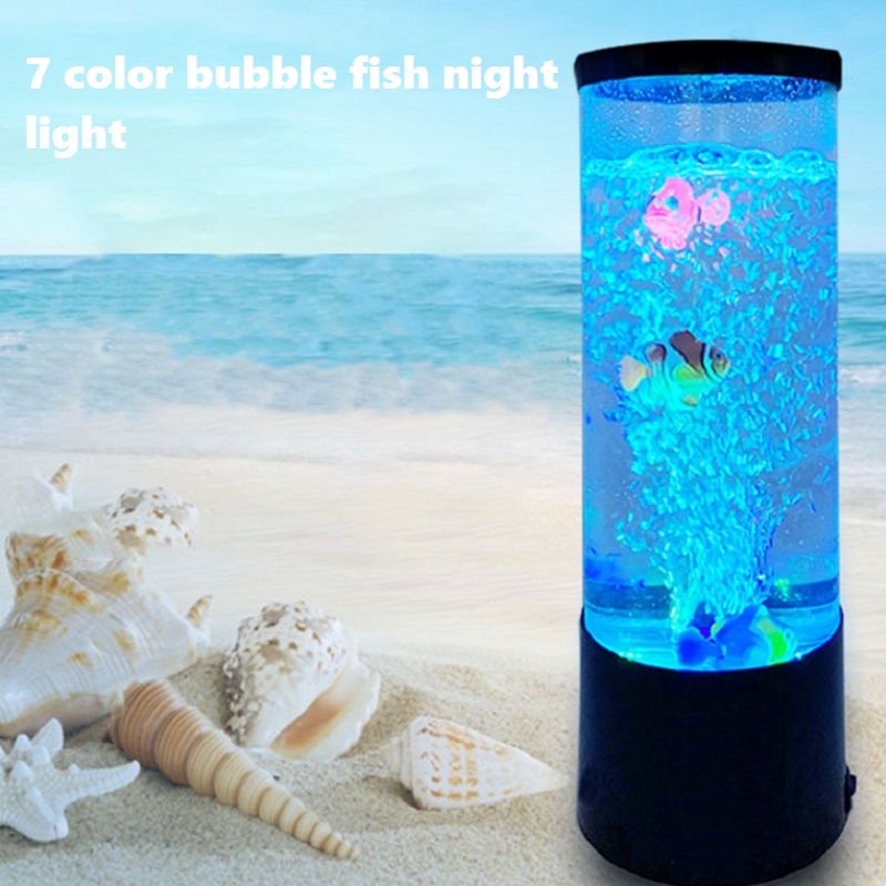 Floating Nightstand With Led Light - LED魚ランプ,常夜灯,周囲光,色の変化,装飾ライト,子供の誕生日プレゼント,USB