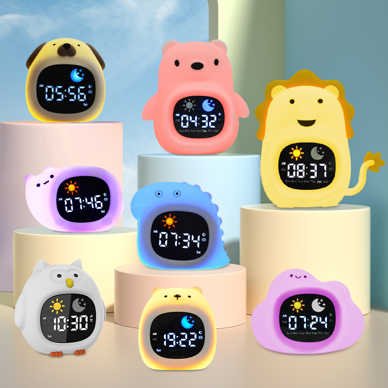 Floating Nightstand With Led Light - 夜の光時計猫赤ちゃん睡眠トレーニングミュージカル目覚まし時計 Led ナイトテーブルライト子供睡眠トレーニング