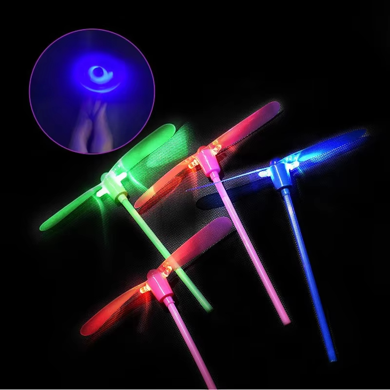 Floating Nightstand With Led Light - LED発光竹製トンボ飛行玩具 ライトアップ 屋外ハンドプッシュスピナー 子供向けパーティーの景品 夜光 子供の誕生日プレゼント