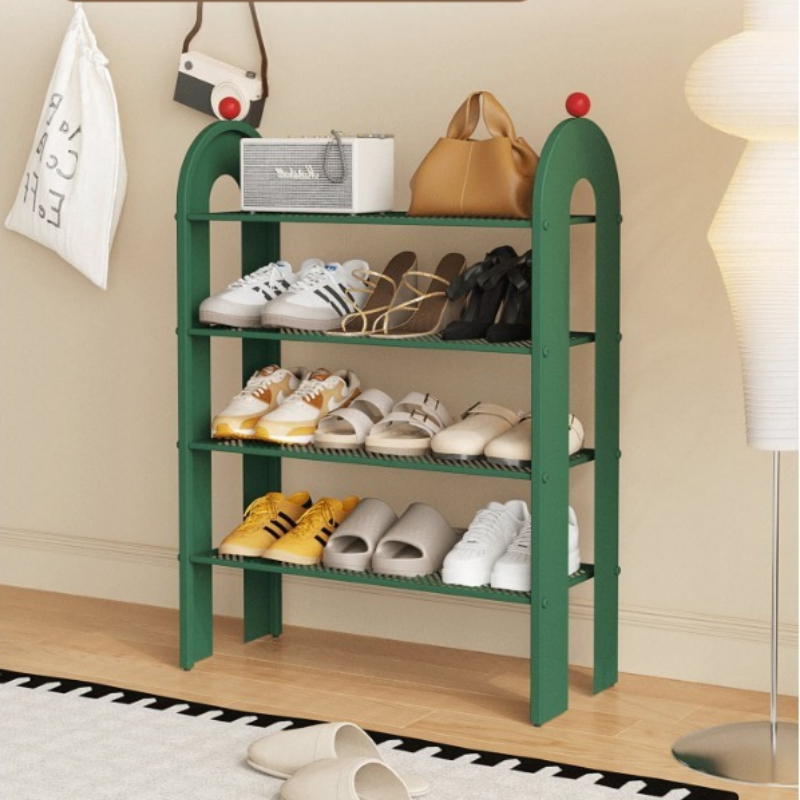 Shoe Rack Cabinet Narrow Entryway - クリエイティブな狭い靴ラック多層鉄製靴オーガナイザー玄関スペース節約靴収納棚子供用ベビーシューズキャビネット