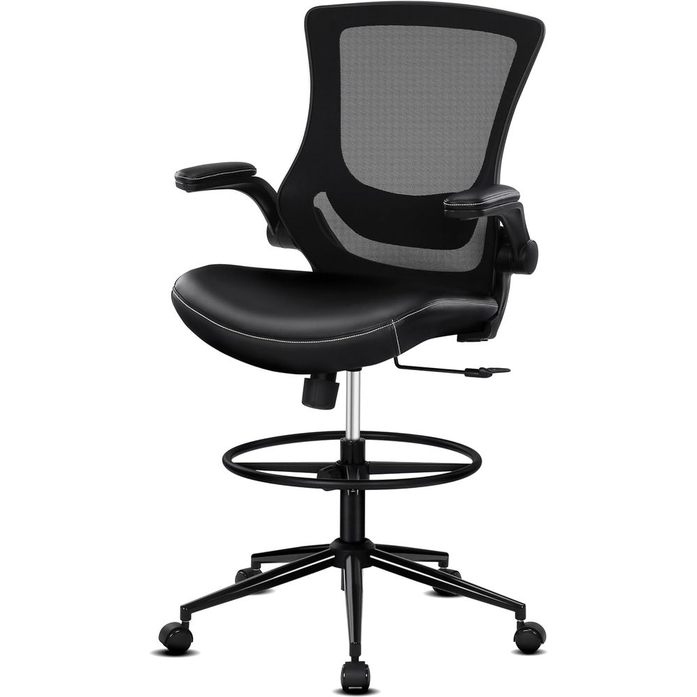 Chairs - 人間工学に基づいたリクライニングハイバックオフィスチェア（調整可能なランバーサポートとフットレスト付き）