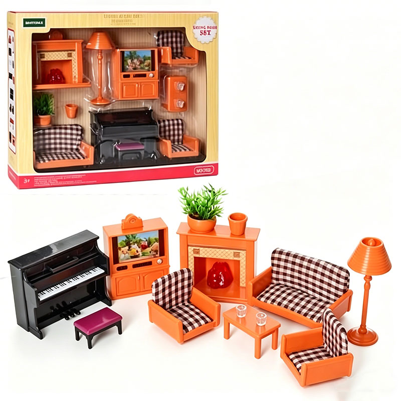Bedroom Furniture - 1/12 スケールドールハウス家具セット寝室バスルームキッチンリビングルームミニチュア DIY アクセサリー子供のためのごっこ遊びミニハウス