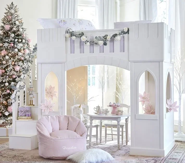 Bunk Bed With Stairs And Slide - 工場直販 モダンな木製子供用二段ベッド 女の子向けプリンセスキャッスルロフトベッド スライドまたは階段付き
