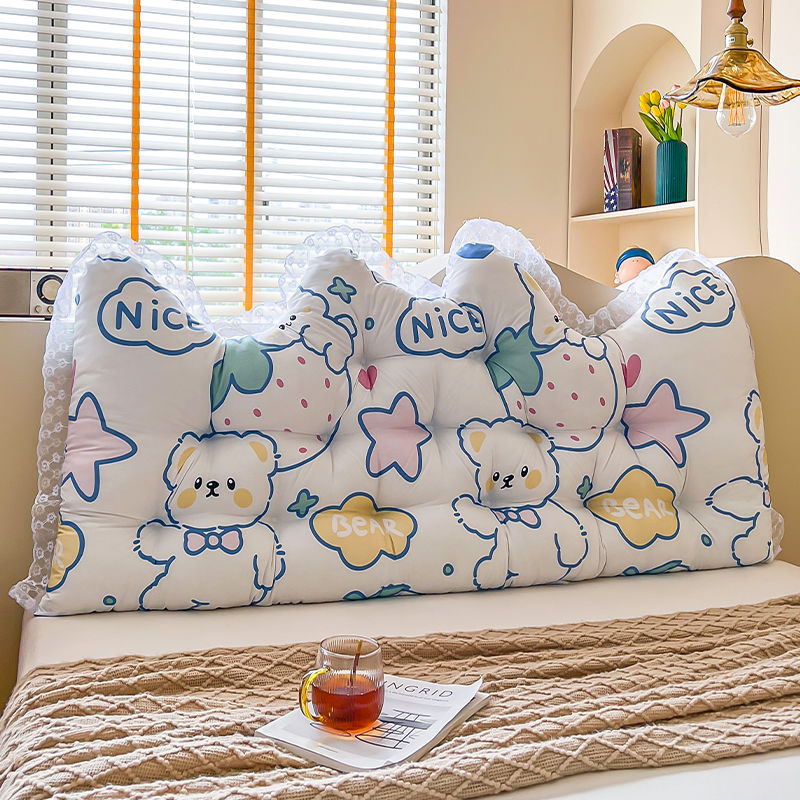Headboard Cushion Backrest Tatami - 女の子の寝室のためのロングレースのクラウン枕、ベッドに座っているタミ、ヘッドボード、ネックボディピロー、ベッドサイドの装飾、背もたれ、1.2m