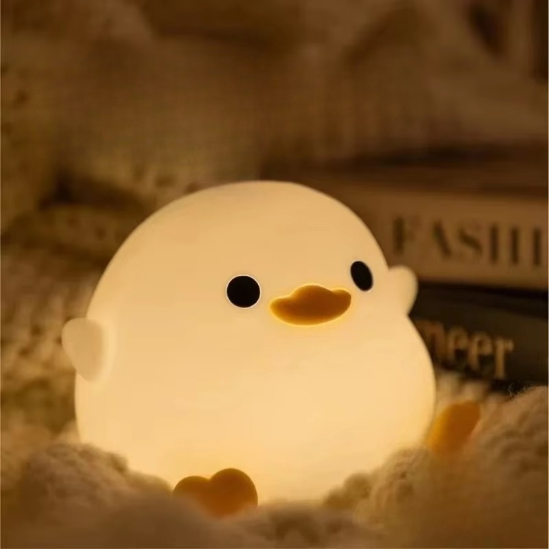 かわいいアヒルの漫画の動物シリコンランプ LED ナイトライ - Floating Nightstand With Led Light のレビューと価格