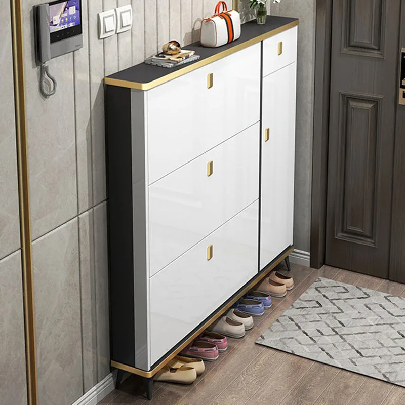 超薄型狭い靴キャビネット多層大学収納玄関靴ラック必需品高級シ - Shoe Rack Cabinet Narrow Entryway のレビューと価格