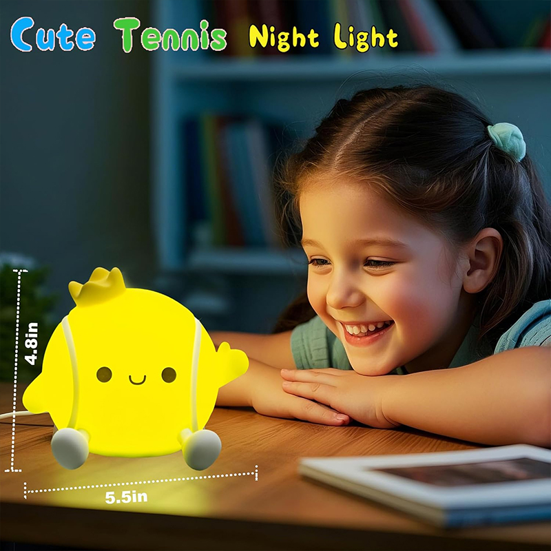 かわいいテニスナイトライトシリコン保育園用睡眠ランプタッチコ - Floating Nightstand With Led Light のレビューと価格