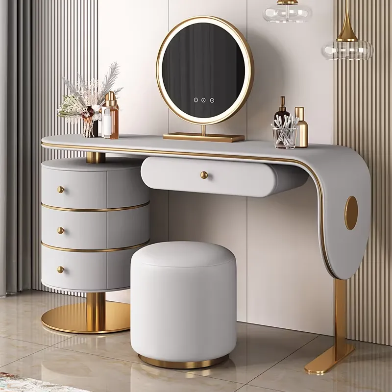 カスタムメイド高級木製ドレッシングテーブルセット、寝室用ライ - Dressing Table Vanity With Lighted Mirror のレビューと価格