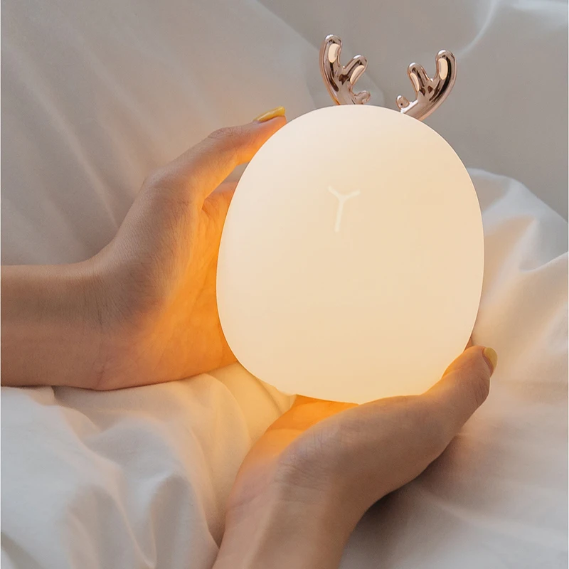 充電式シリコンナイトライト,漫画,ナカイ,ウサギ,タッチ,ク - Floating Nightstand With Led Light のレビューと価格