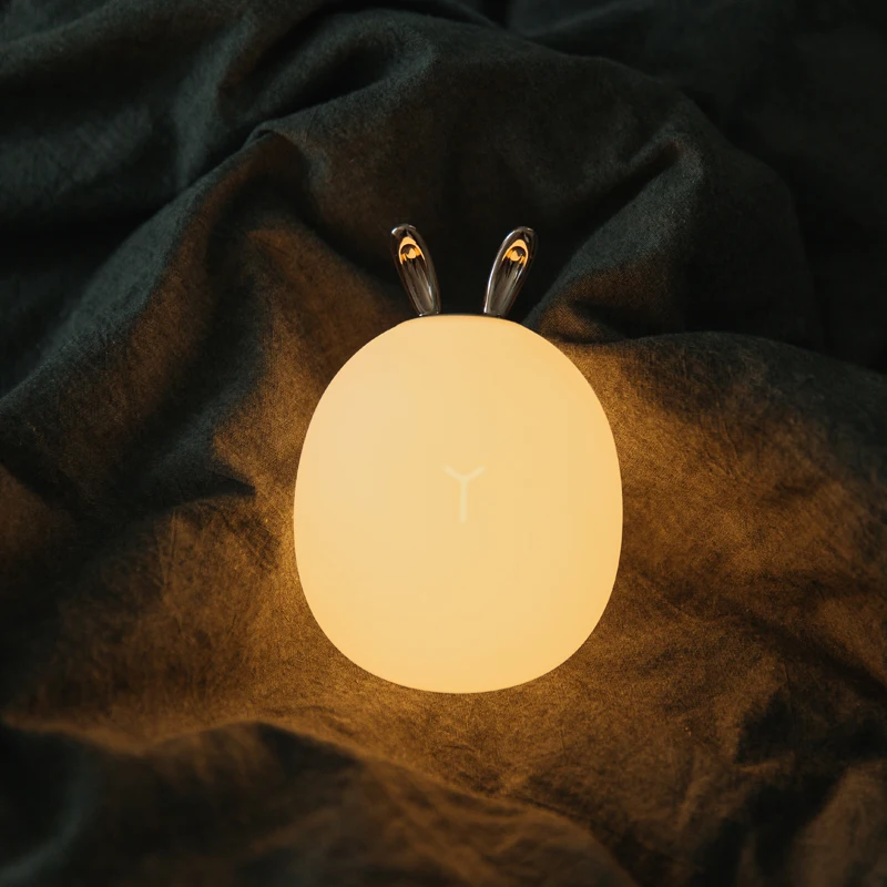 充電式シリコンナイトライト,漫画,ナカイ,ウサギ,タッチ,ク - Floating Nightstand With Led Light のレビューと価格