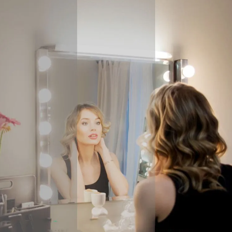 調光可能なLEDミラーライト、取り外し可能な電球、USB給電 - Dressing Table Vanity With Lighted Mirror のレビューと価格