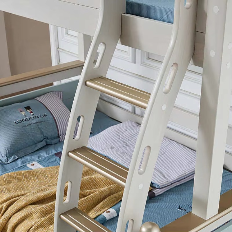 モダンなシンプル無垢材多機能二段ベッド、スライド階段収納キャ - Bunk Bed With Stairs And Slide のレビューと価格