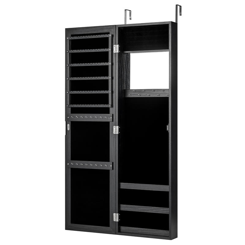 ロック付きジュエリーアルモア、壁掛けMDFキャビネット、全身 - Full Length Mirror Jewelry Armoire のレビューと価格