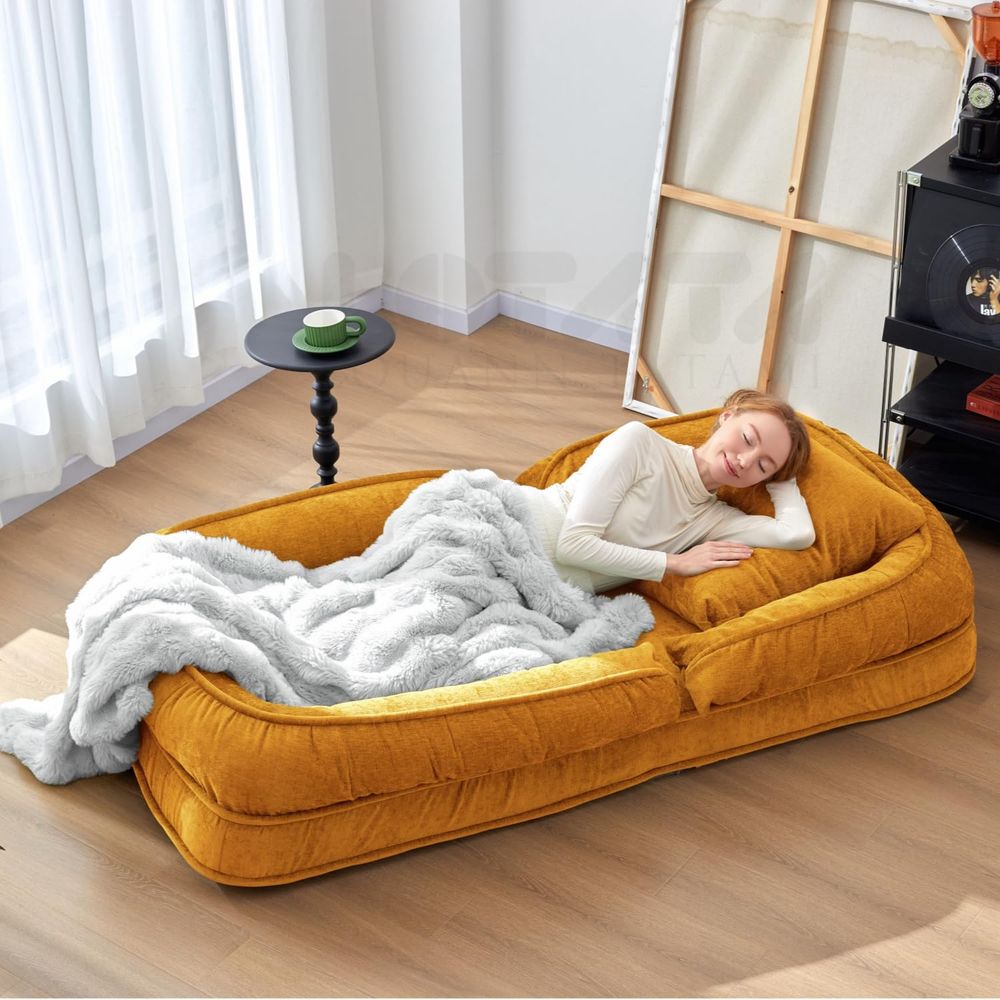 折りたたみ式レイジーソファベッドフロアチェア、調節可能な人間 - Sofas のレビューと価格