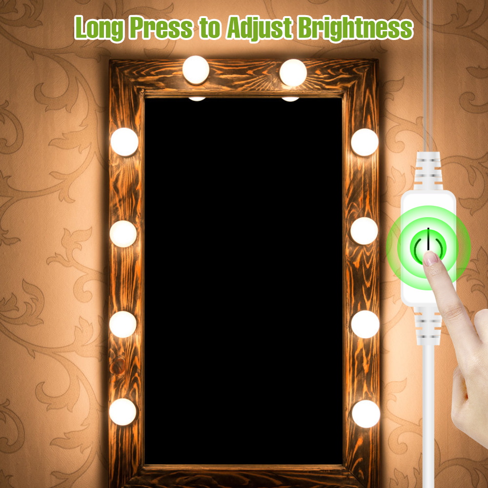 LED 化粧鏡電球 5V ドレッシングテーブルランプ USB - Dressing Table Vanity With Lighted Mirror のレビューと価格