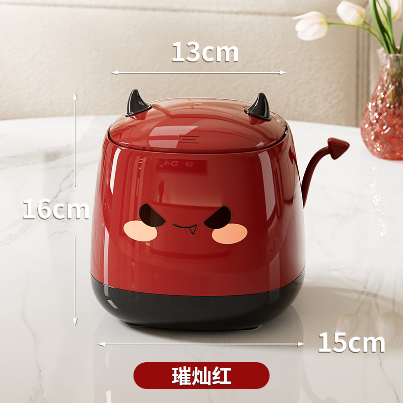 かわいいミニ悪魔型高級感デスクトップゴミ箱（蓋付き）、寝室オ - Bedroom Furniture のレビューと価格