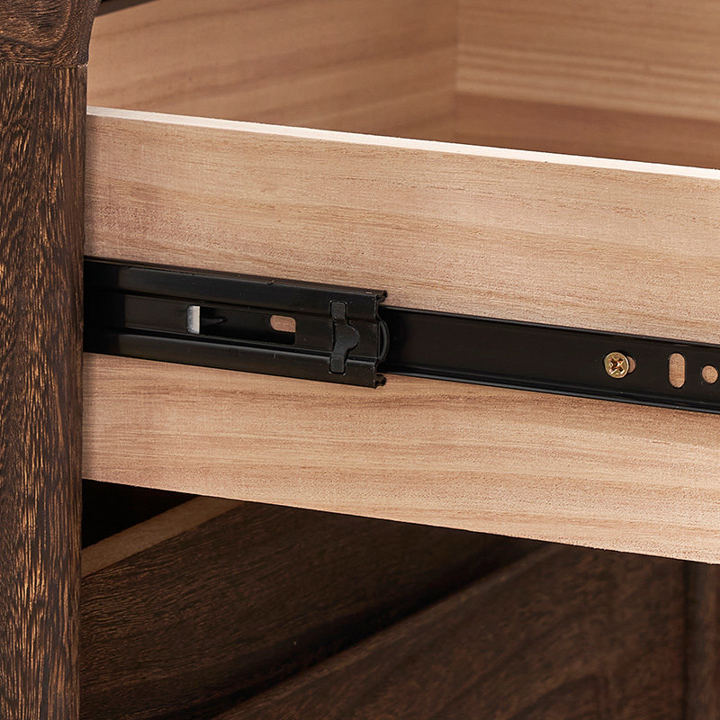 レトロ無垢材寝室ナイトスタンド 2 引き出しベッドサイドキャ - Solid Wood Nightstand 2 Drawers のレビューと価格