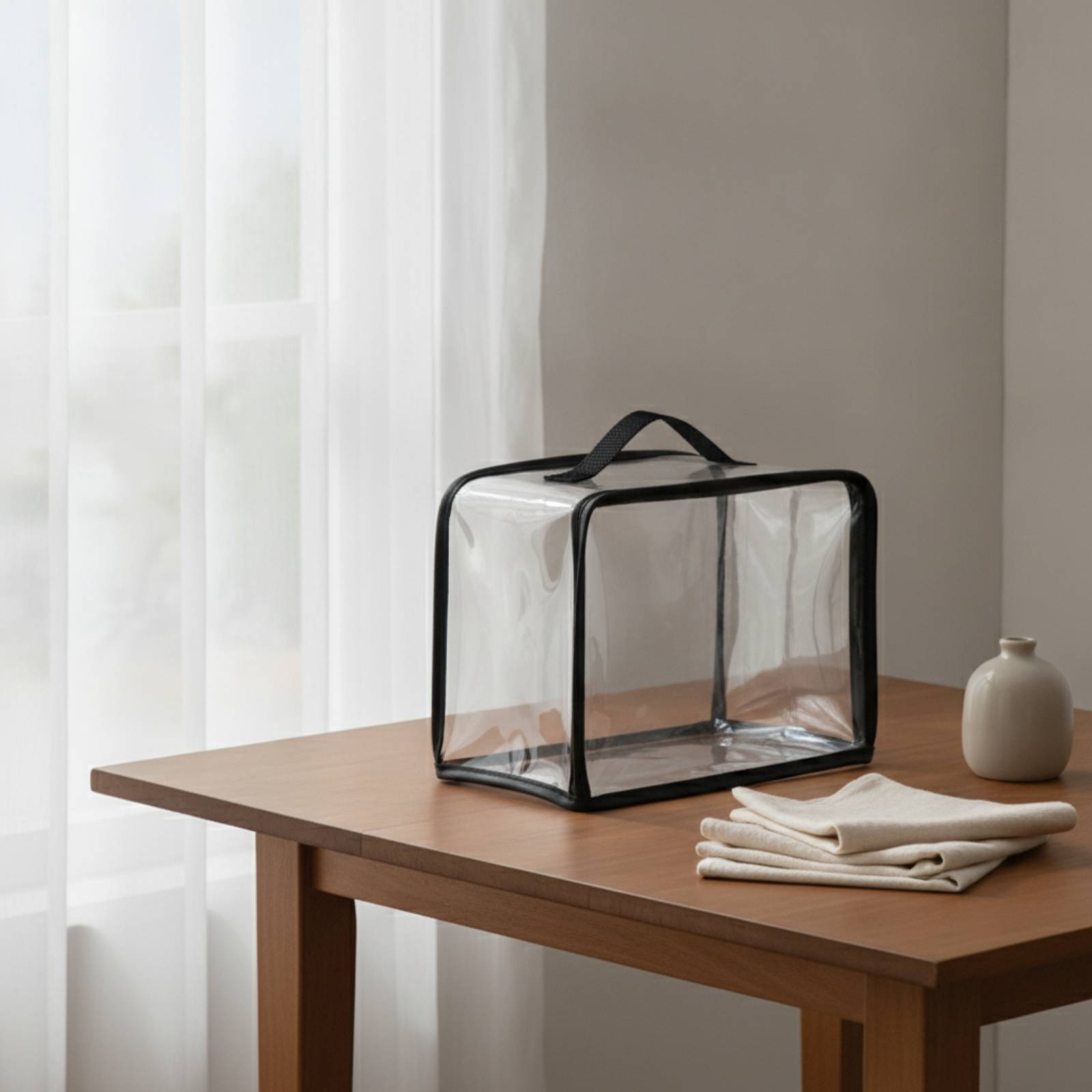 ハンドバッグ収納カバー 透明ハンドバッグダストバッグ ジッパ - Wardrobe Closet Portable Fabric Cover のレビューと価格