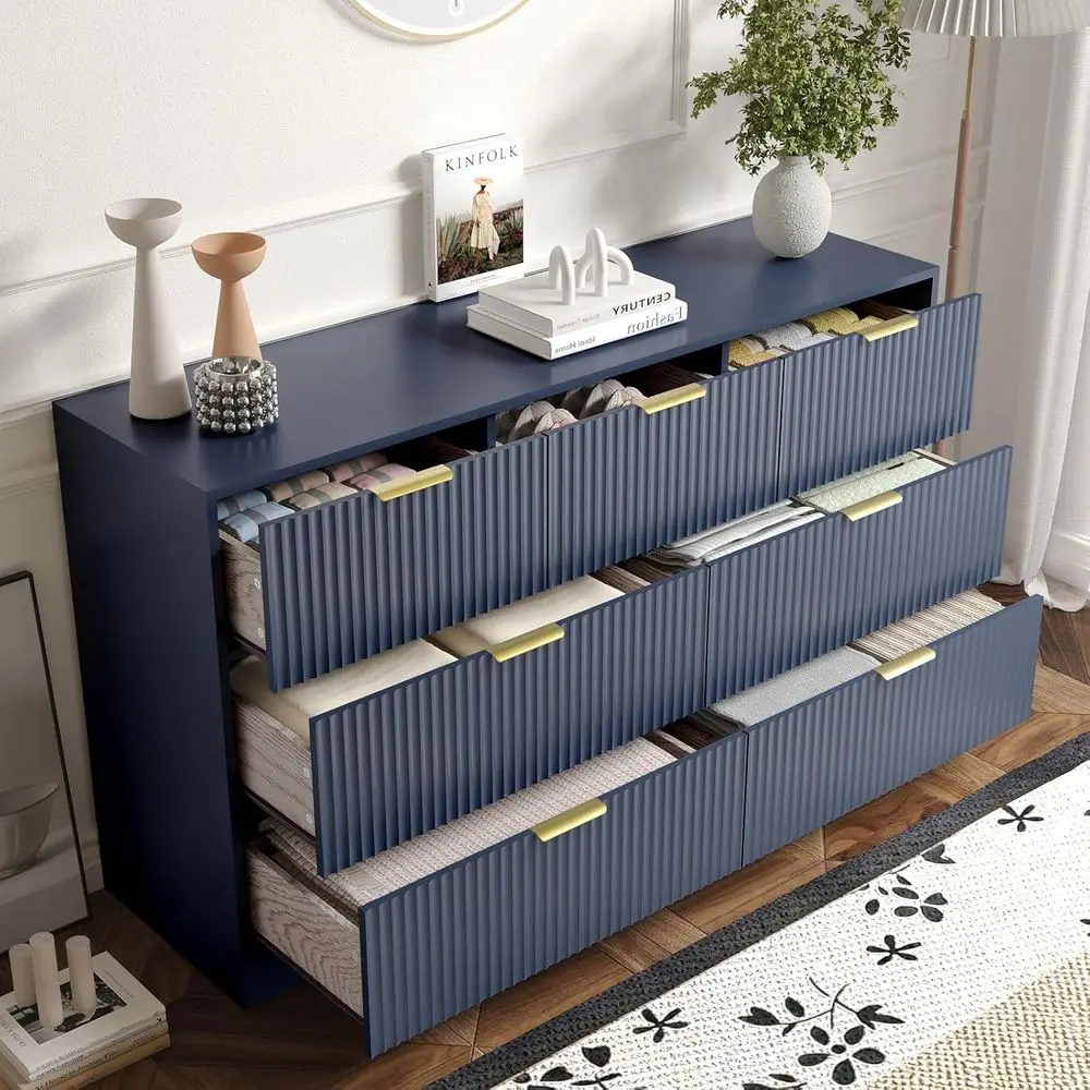 幅55インチの寝室用ドレッサー、深い引き出し付き、エレガント - Bedroom Furniture のレビューと価格