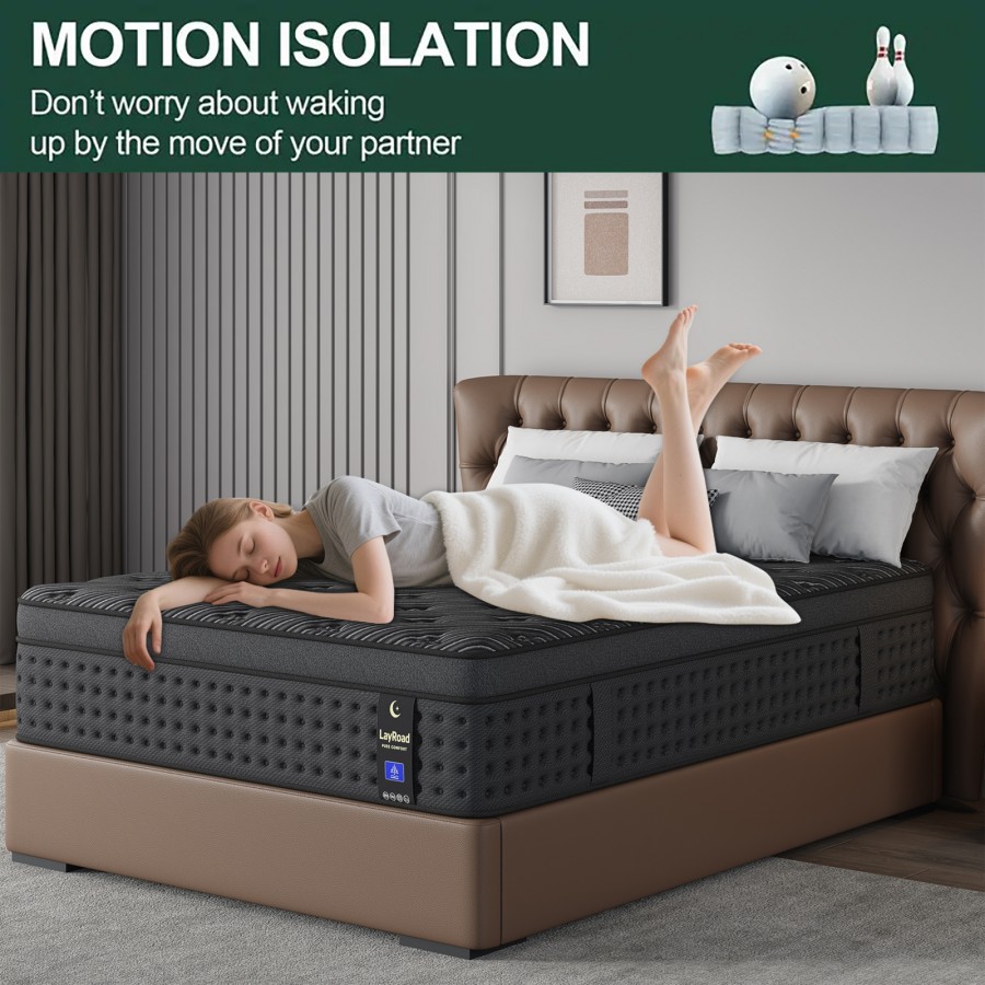 12/14インチ ポケットスプリング付きメモリーフォームハイ - Memory Foam Mattress In A Box Queen のレビューと価格