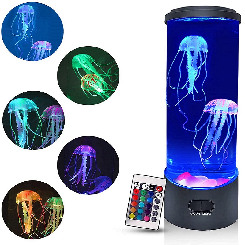 LED魚ランプ,常夜灯,周囲光,色の変化,装飾ライト,子供の - Floating Nightstand With Led Light のレビューと価格