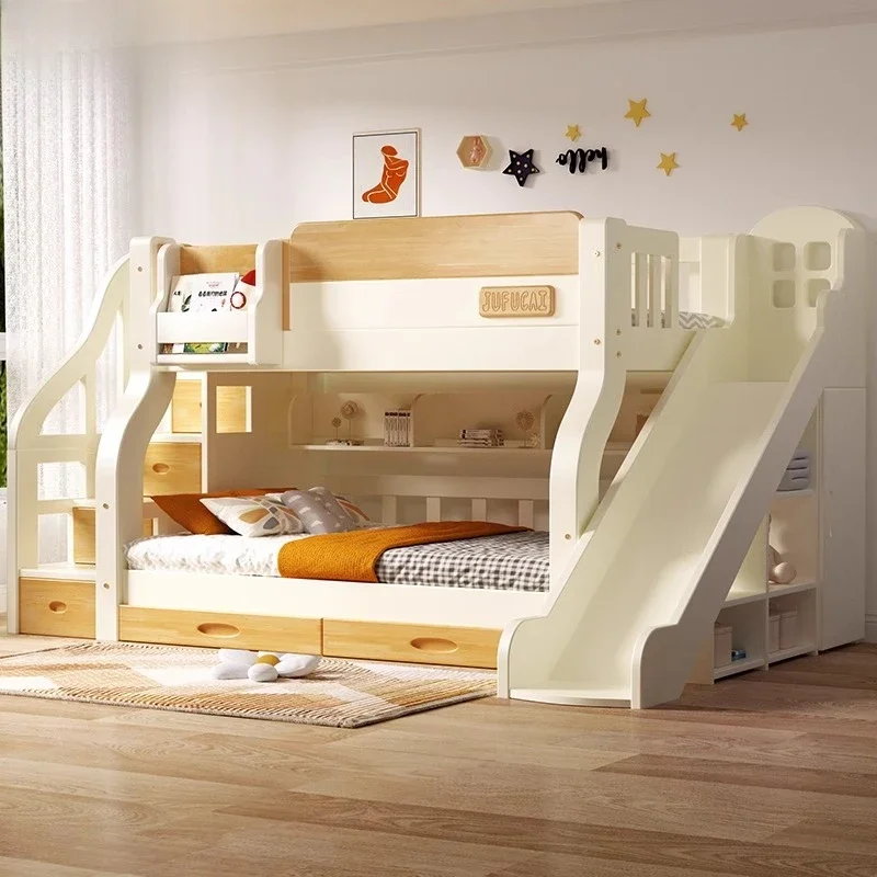 ロフトダブルベッド 階段付きフレーム ヘッドボード付き キン - King Size Bed Frame With Storage Drawers のレビューと価格