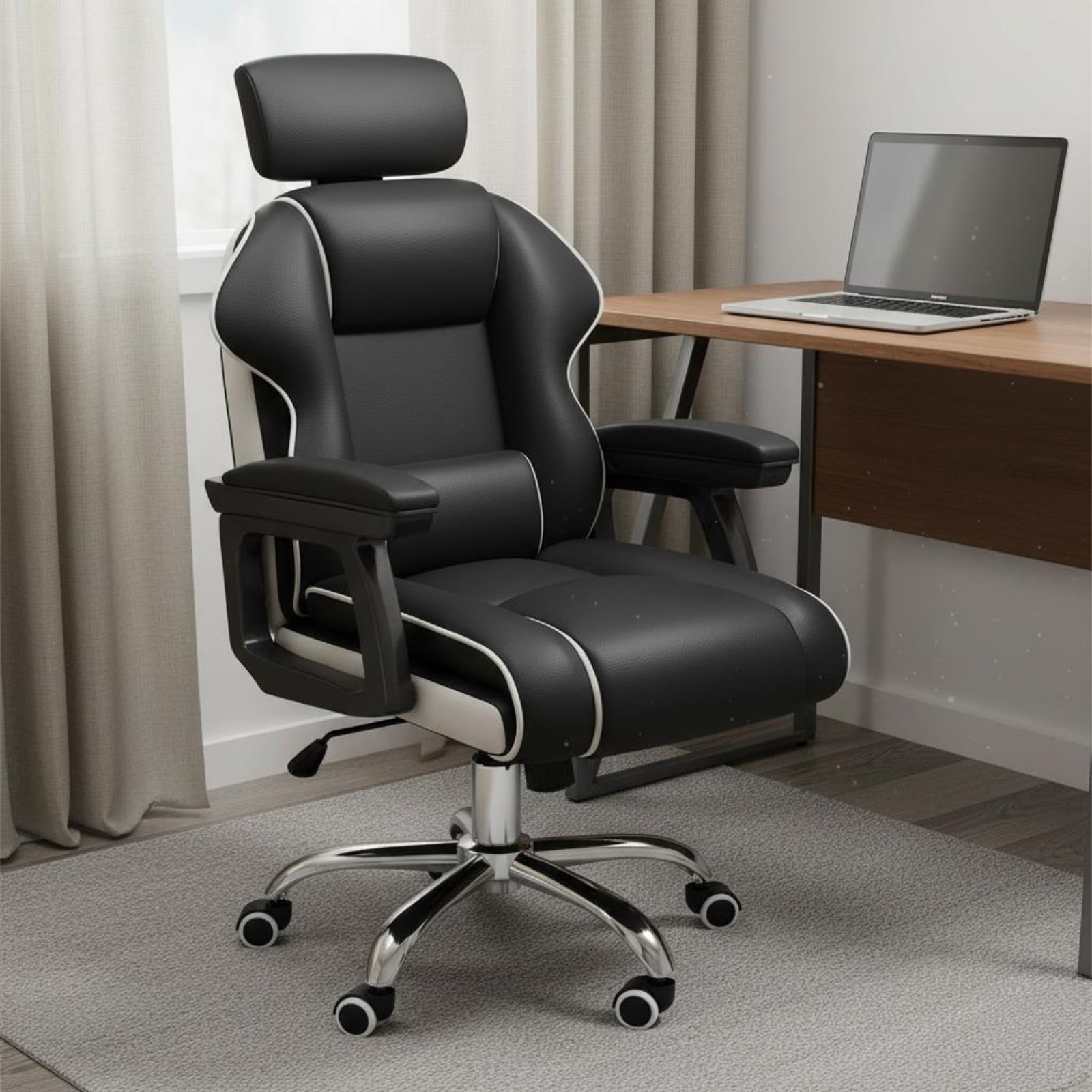 人間工学に基づいたゲーミングチェア、高さ調節可能、ハイバック - Bedroom Furniture のレビューと価格