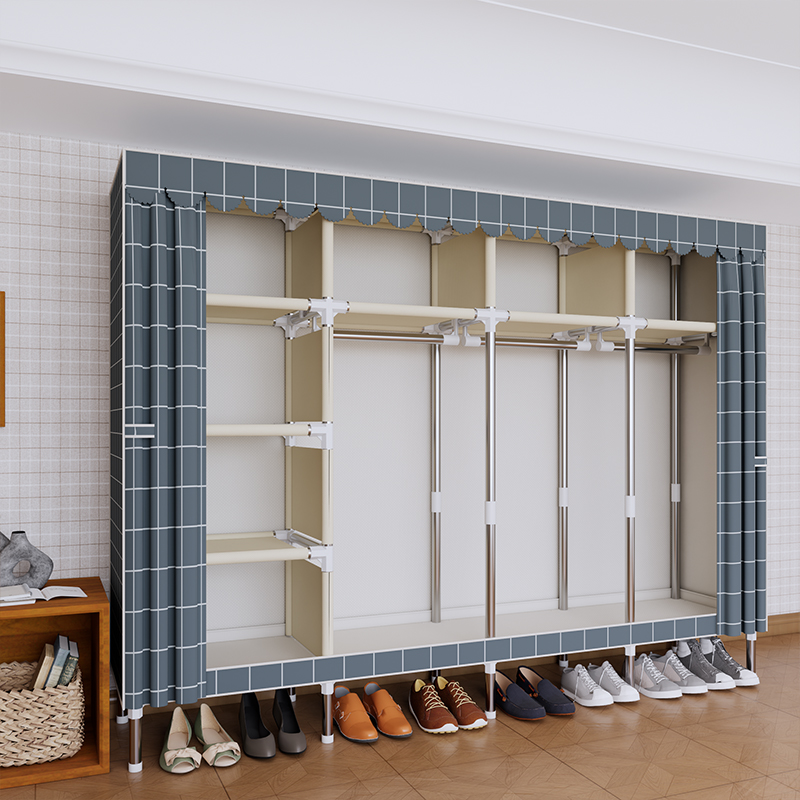 ファッションプリント ポータブルワードローブ クローゼット  - Wardrobe Closet Portable Fabric Cover のレビューと価格