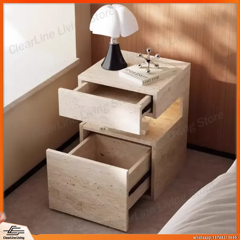 無垢材ナイトスタンド ミニマリストモダンフローティングベッド - Floating Nightstand With Led Light のレビューと価格