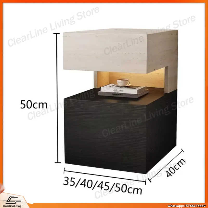 無垢材ナイトスタンド ミニマリストモダンフローティングベッド - Floating Nightstand With Led Light のレビューと価格