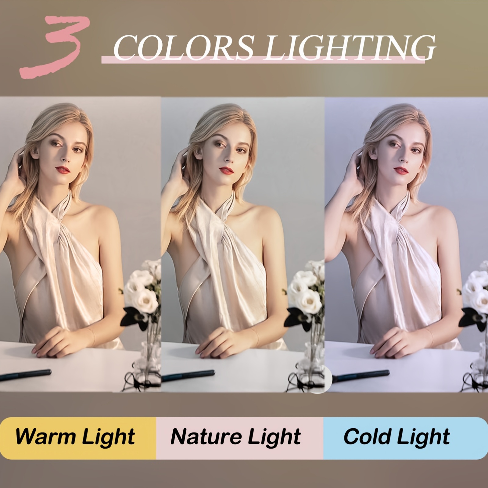 バニティミラーライト ハリウッドメイクアップミラー LED電 - Dressing Table Vanity With Lighted Mirror のレビューと価格