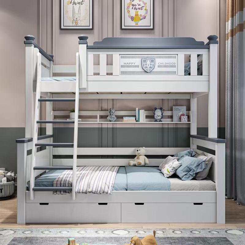 ！@2025 格安木製子供部屋家具 無垢材二段ベッド 子供用 - Bunk Bed With Stairs And Slide のレビューと価格