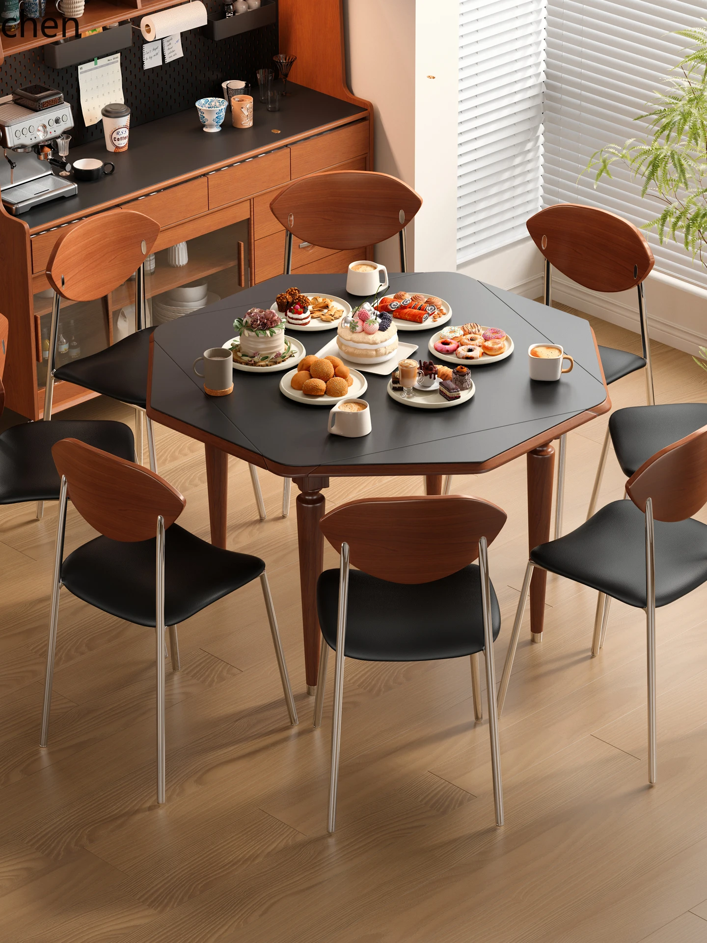 i5.21 無垢材ロックプレート伸縮式ダイニングテーブル正方 - Chairs のレビューと価格