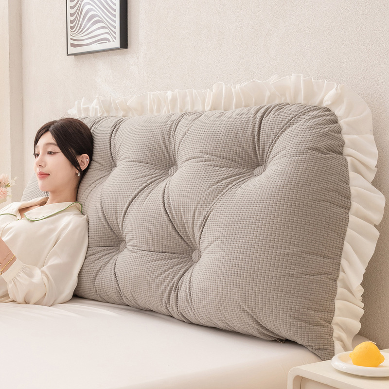 フリル付きヘッドボード枕ランバーサポートバッククッション寮の - Headboard Cushion Backrest Tatami のレビューと価格