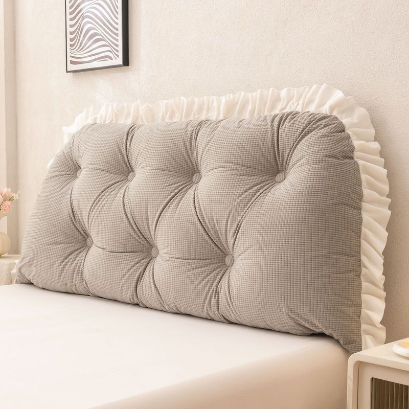 フリル付きヘッドボード枕ランバーサポートバッククッション寮の - Headboard Cushion Backrest Tatami のレビューと価格