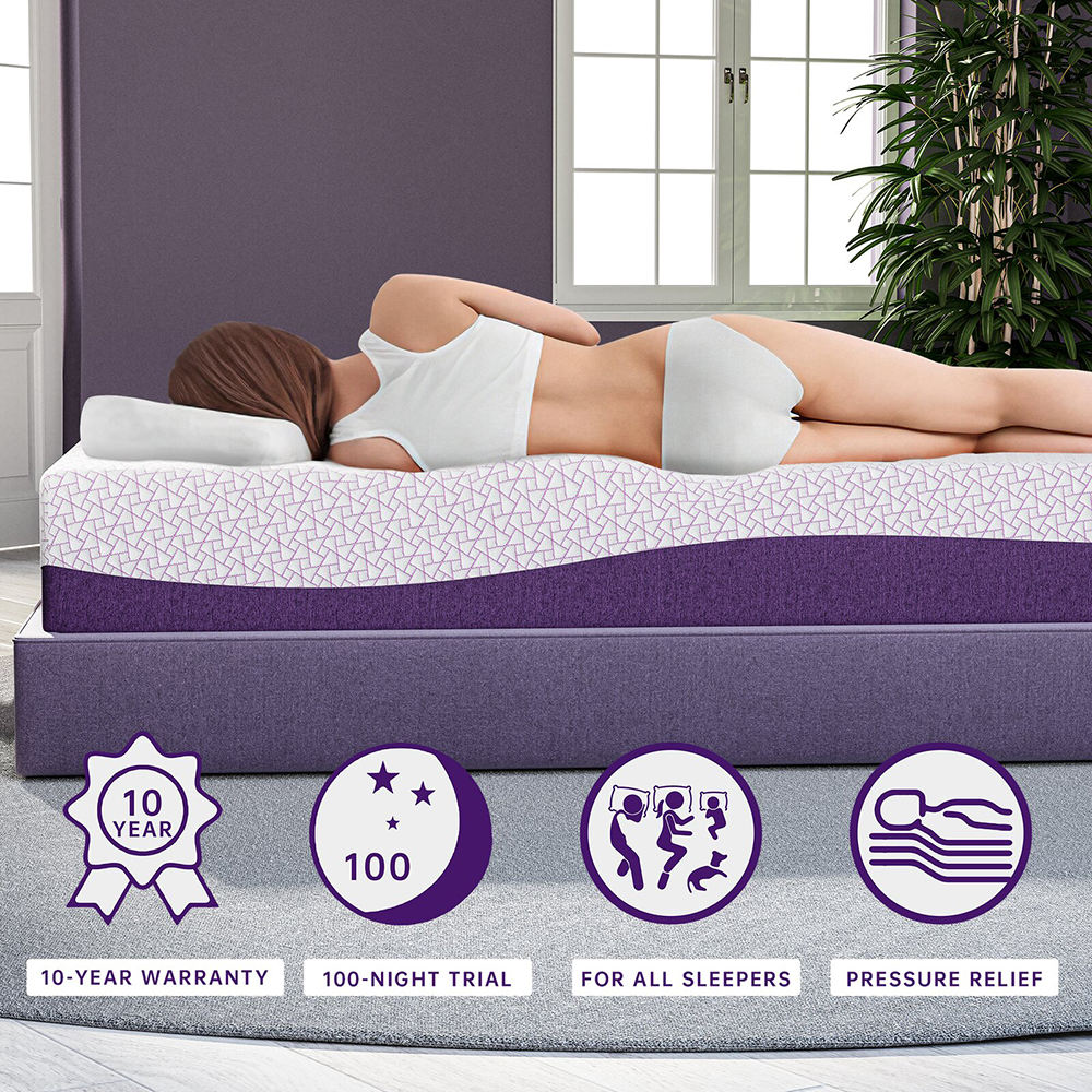 OEM/ODM パープルカラー マットレス クイーン キング - Memory Foam Mattress In A Box Queen のレビューと価格