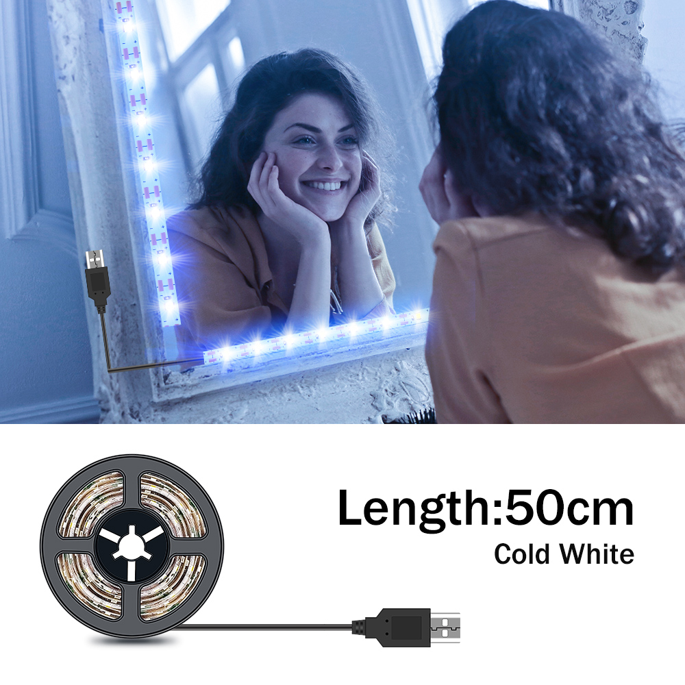 DC5V LED 化粧鏡ライトストリップ USB ドレッシン - Dressing Table Vanity With Lighted Mirror のレビューと価格