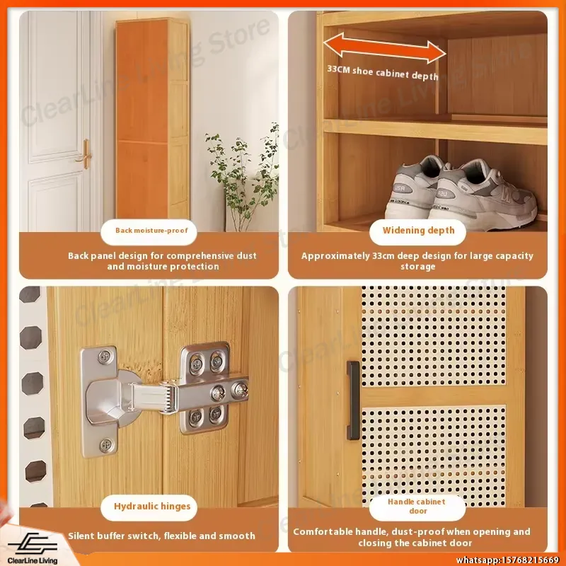 現代的な多層式靴棚 家庭用 大容量 省スペース 防塵 狭い玄 - Shoe Rack Cabinet Narrow Entryway のレビューと価格