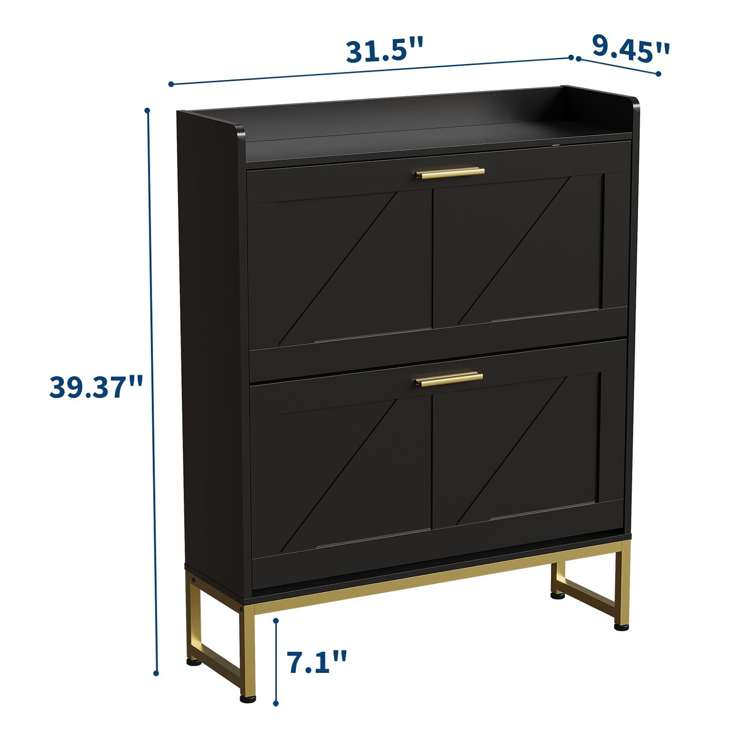 玄関用の狭い靴箱、2段フリップ式引き出し、調節可能な棚、防塵 - Shoe Rack Cabinet Narrow Entryway のレビューと価格