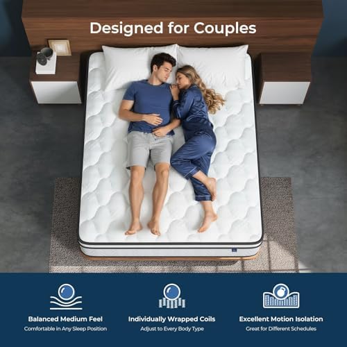 クイーンサイズマットレス 12インチ、クールスリープハイブリ - Memory Foam Mattress In A Box Queen のレビューと価格