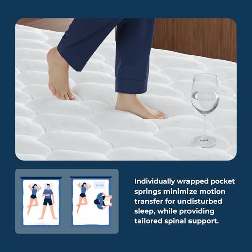 クイーンサイズマットレス 12インチ、クールスリープハイブリ - Memory Foam Mattress In A Box Queen のレビューと価格