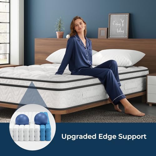 クイーンサイズマットレス 12インチ、クールスリープハイブリ - Memory Foam Mattress In A Box Queen のレビューと価格
