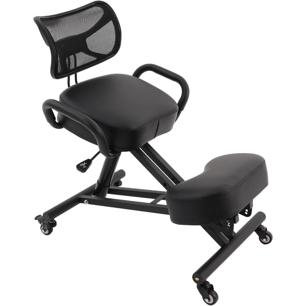 人間工学に基づいた背もたれ付きひざまずき椅子、ブレーキ付きキ - Chairs のレビューと価格