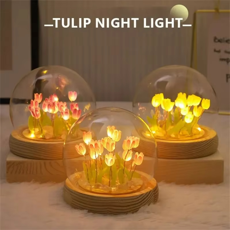 LED DIY 手作りミニチューリップナイトライト材料かわい - Floating Nightstand With Led Light のレビューと価格