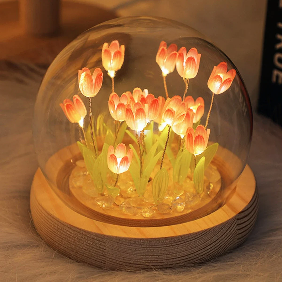 LED DIY 手作りミニチューリップナイトライト材料かわい - Floating Nightstand With Led Light のレビューと価格