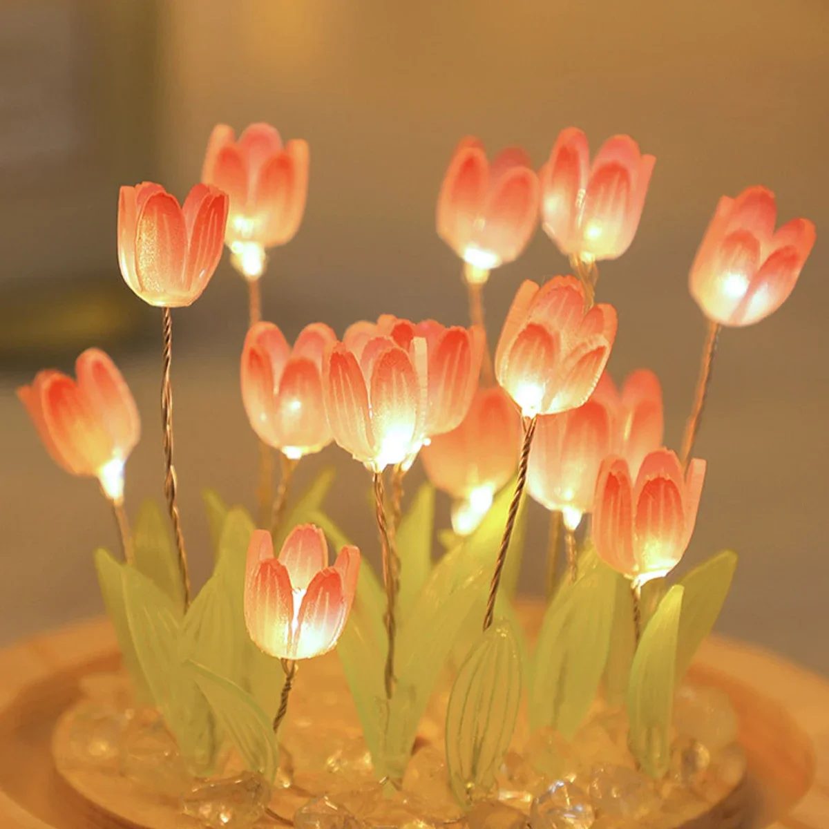 LED DIY 手作りミニチューリップナイトライト材料かわい - Floating Nightstand With Led Light のレビューと価格