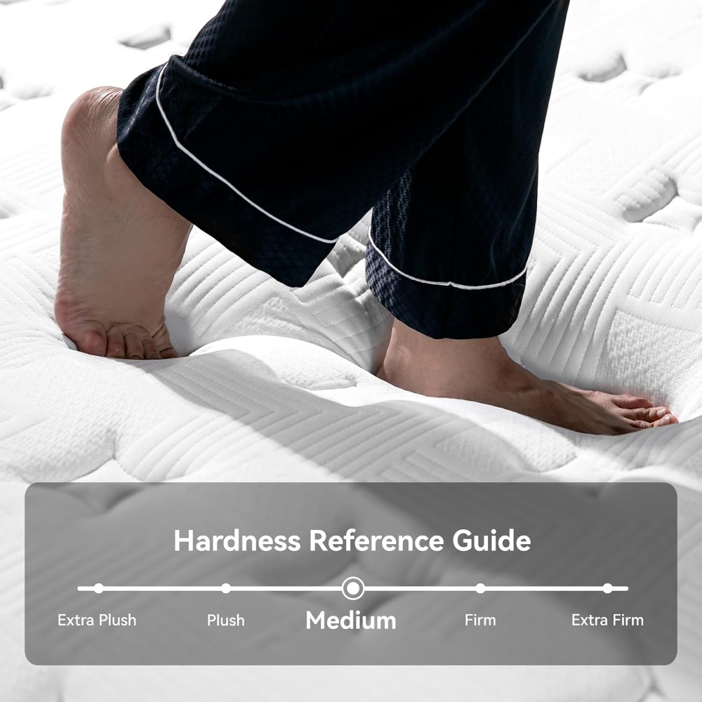 クイーンマットレス、12インチハイブリッドクイーンサイズマッ - Memory Foam Mattress In A Box Queen のレビューと価格